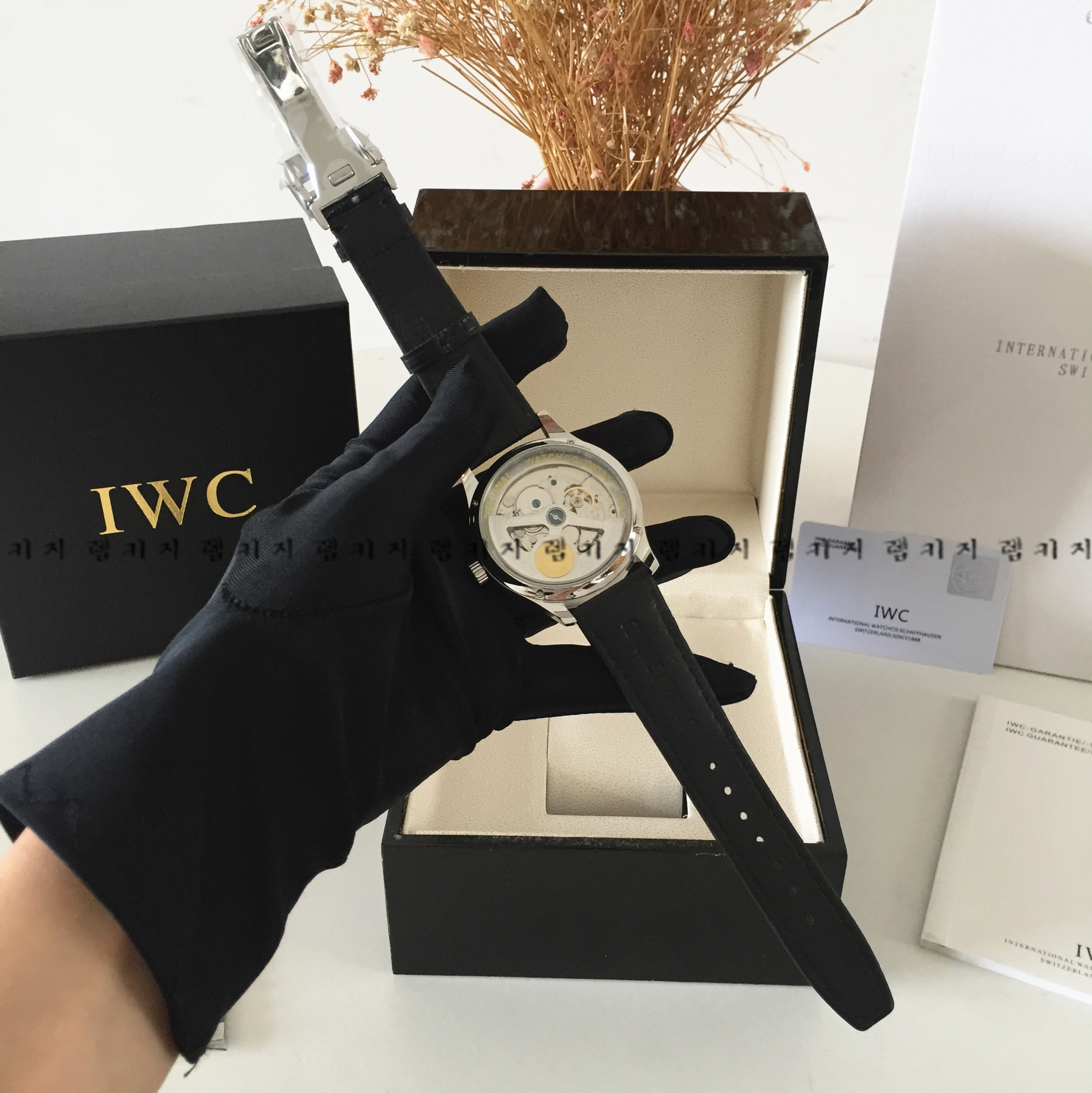 IWC 포르투기즈 7DAY 가죽시계 + 메탈스트랩